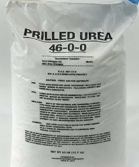 UREA FERTILIZER 46% NITROGEN PRILLED